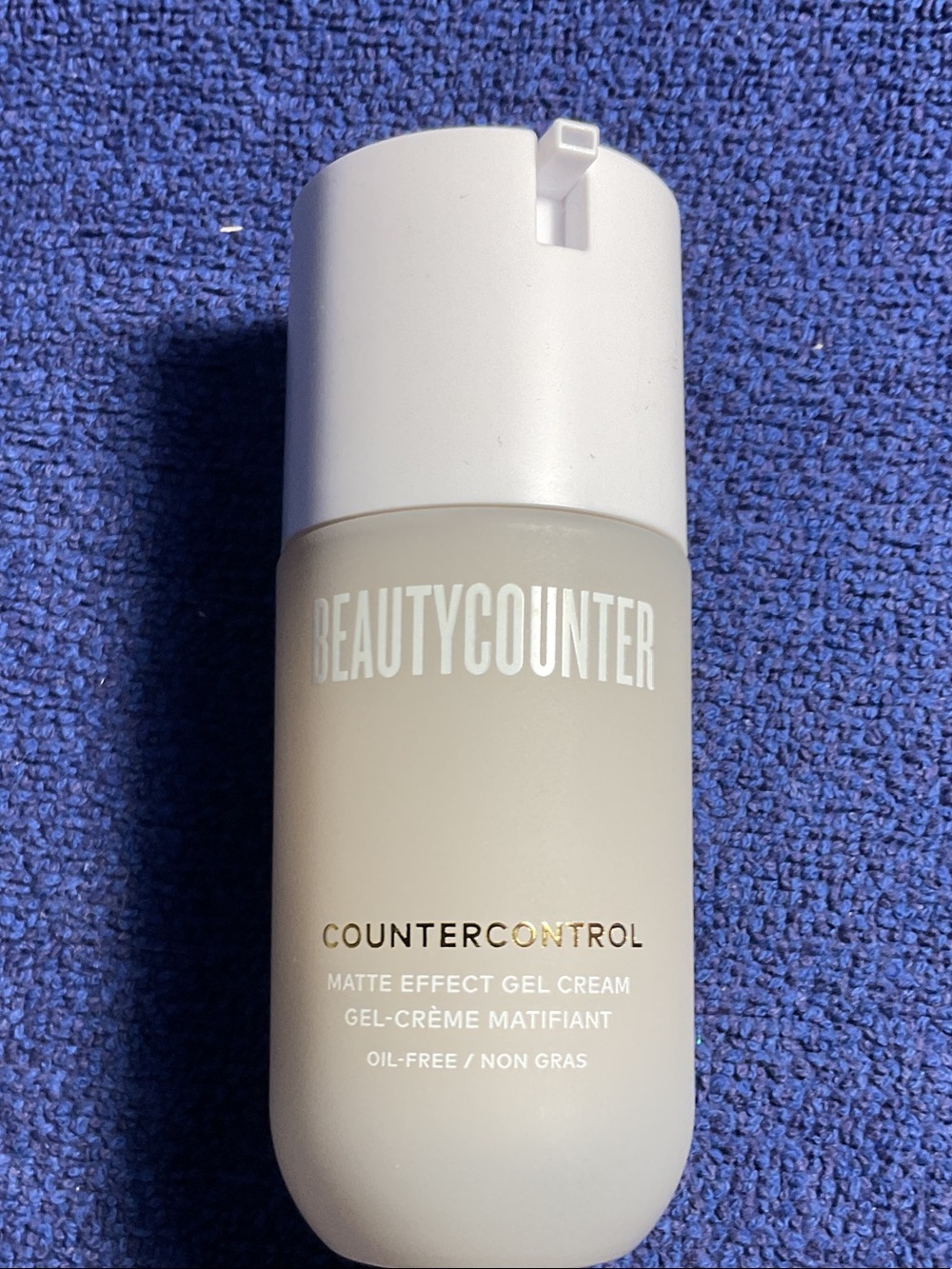 beautycounter Matte Effect Gel Cream - White and Cream Bottle